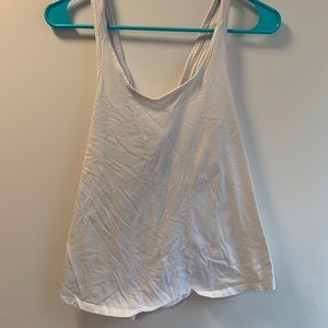 Under Armour Cross Back White Tank Top Size S